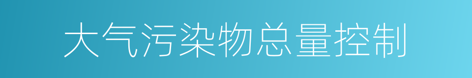 大气污染物总量控制的同义词