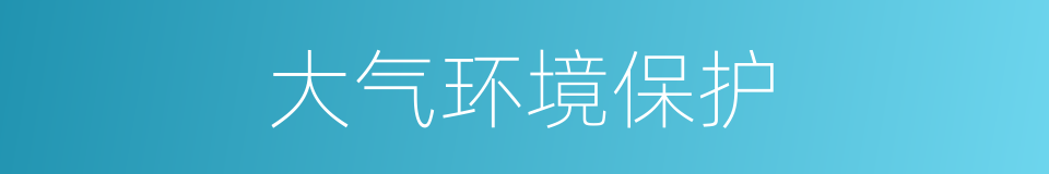 大气环境保护的同义词