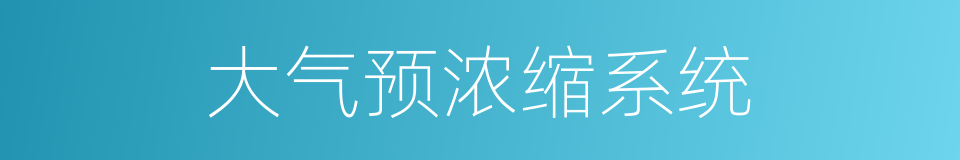 大气预浓缩系统的同义词