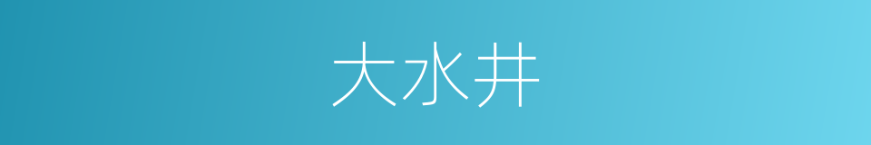 大水井的同义词