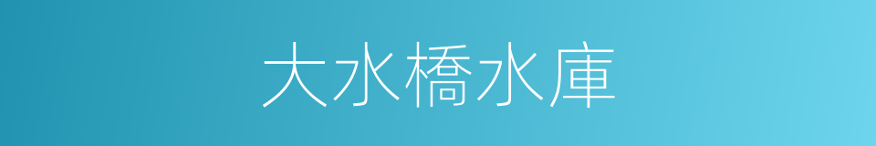 大水橋水庫的同義詞