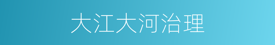 大江大河治理的同义词