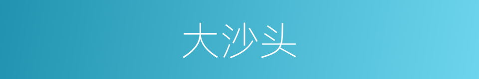 大沙头的同义词