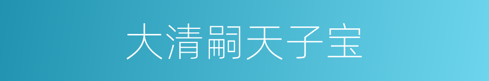 大清嗣天子宝的同义词