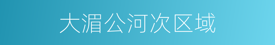 大湄公河次区域的同义词