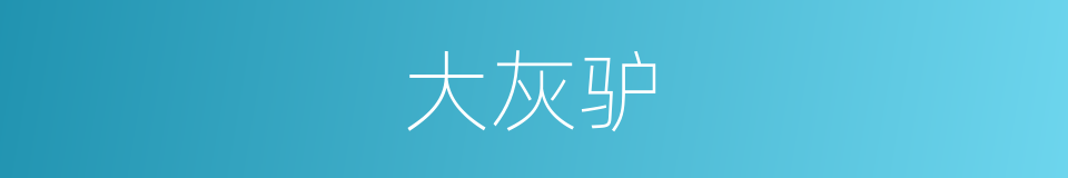 大灰驴的同义词