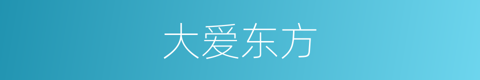 大爱东方的同义词