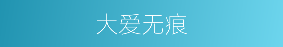 大爱无痕的同义词