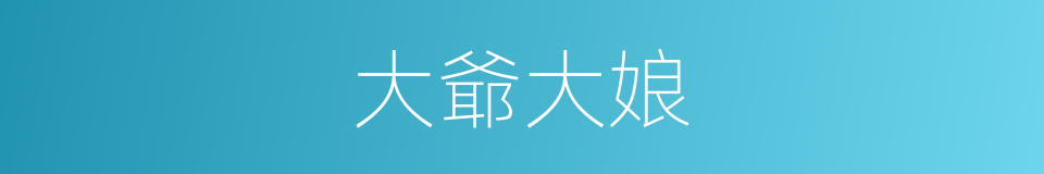 大爺大娘的同義詞