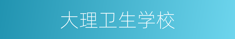 大理卫生学校的同义词