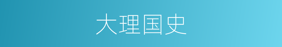 大理国史的同义词