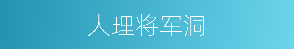 大理将军洞的同义词