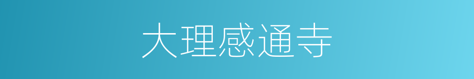 大理感通寺的同义词