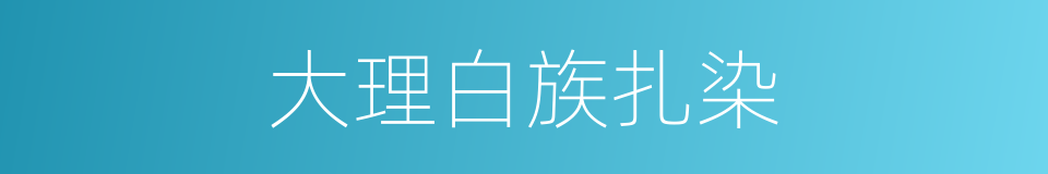 大理白族扎染的同义词