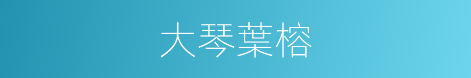 大琴葉榕的同義詞