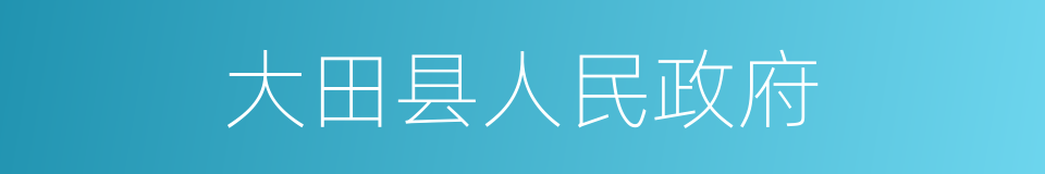 大田县人民政府的同义词