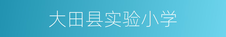 大田县实验小学的同义词