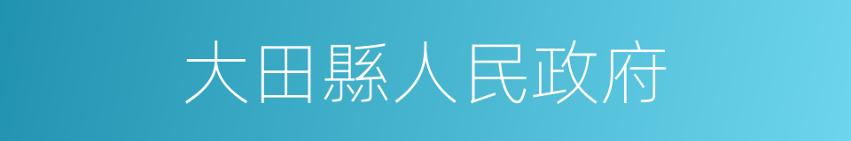 大田縣人民政府的同義詞