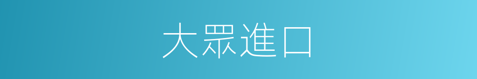 大眾進口的同義詞