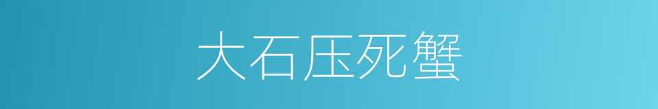 大石压死蟹的同义词