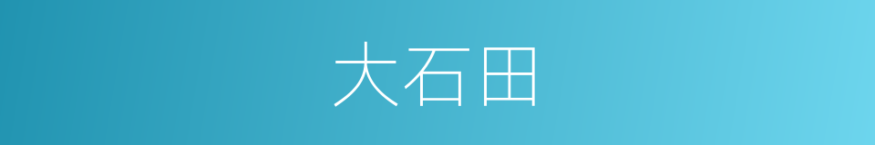 大石田的同义词