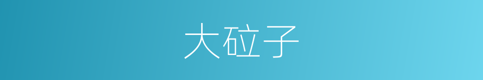 大砬子的同义词