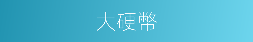 大硬幣的同義詞