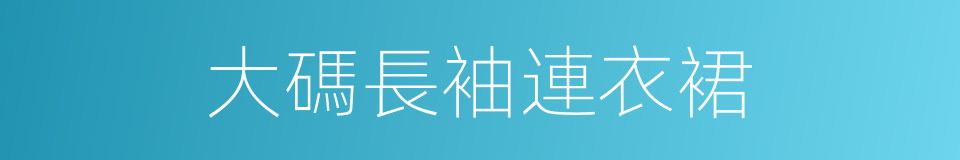 大碼長袖連衣裙的同義詞