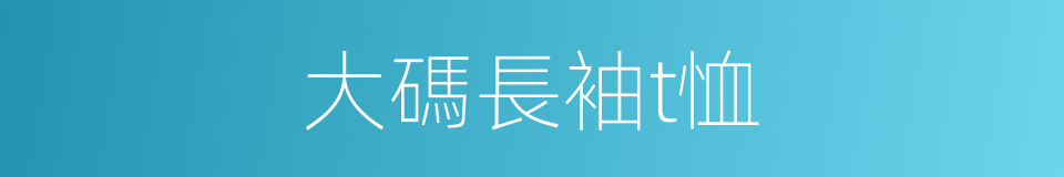 大碼長袖t恤的同義詞