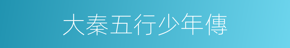 大秦五行少年傳的同義詞