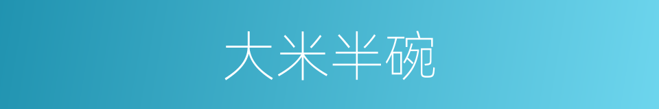大米半碗的同义词