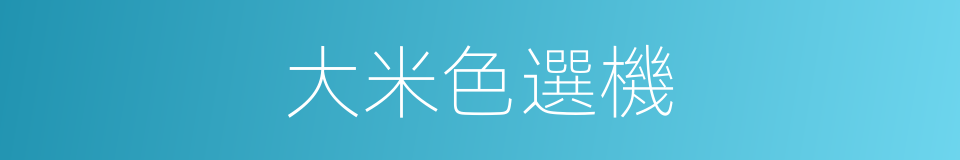大米色選機的同義詞