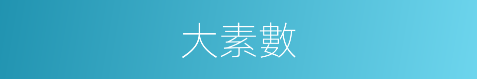 大素數的同義詞