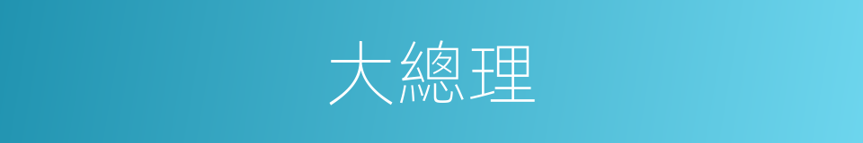大總理的同義詞