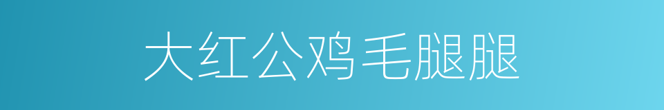 大红公鸡毛腿腿的同义词