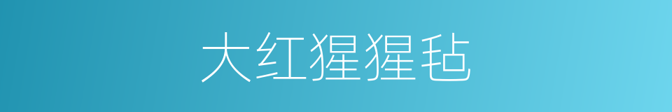 大红猩猩毡的同义词