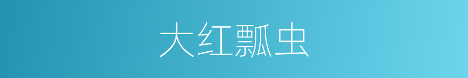 大红瓢虫的同义词
