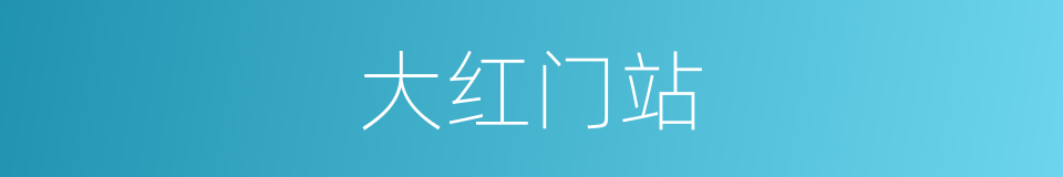 大红门站的同义词