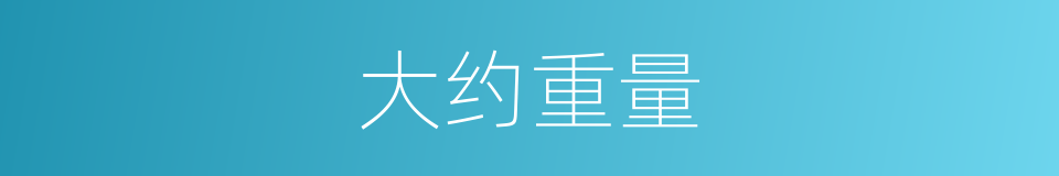 大约重量的同义词