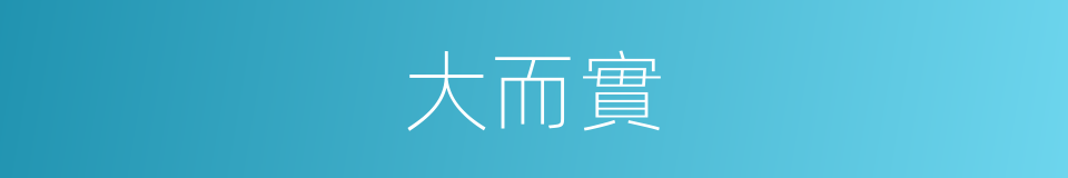 大而實的同義詞