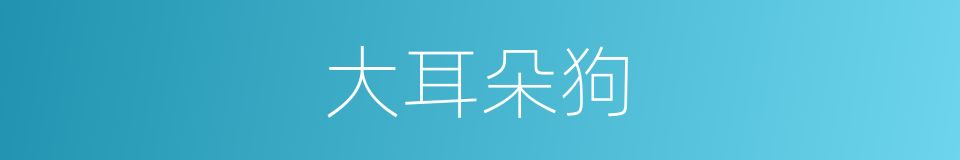 大耳朵狗的同义词