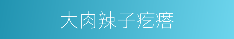 大肉辣子疙瘩的同义词