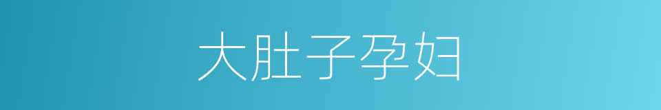 大肚子孕妇的同义词