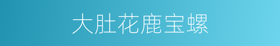 大肚花鹿宝螺的同义词