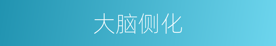 大脑侧化的同义词