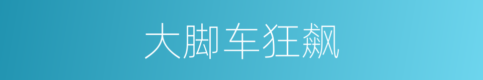 大脚车狂飙的同义词