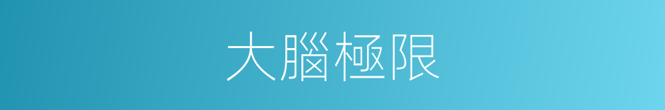 大腦極限的同義詞