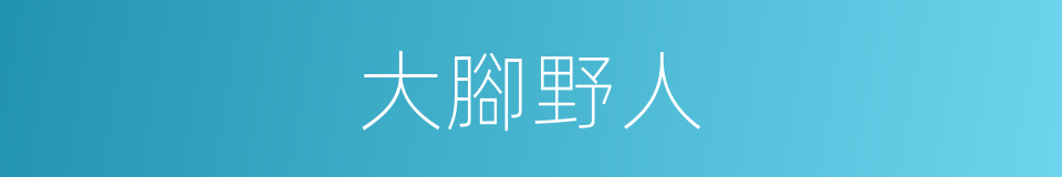 大腳野人的同義詞