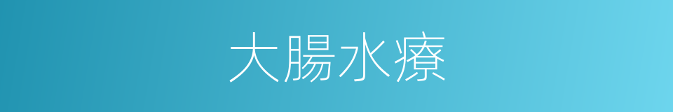 大腸水療的同義詞