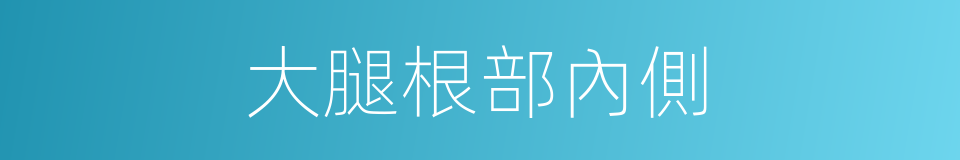 大腿根部內側的同義詞
